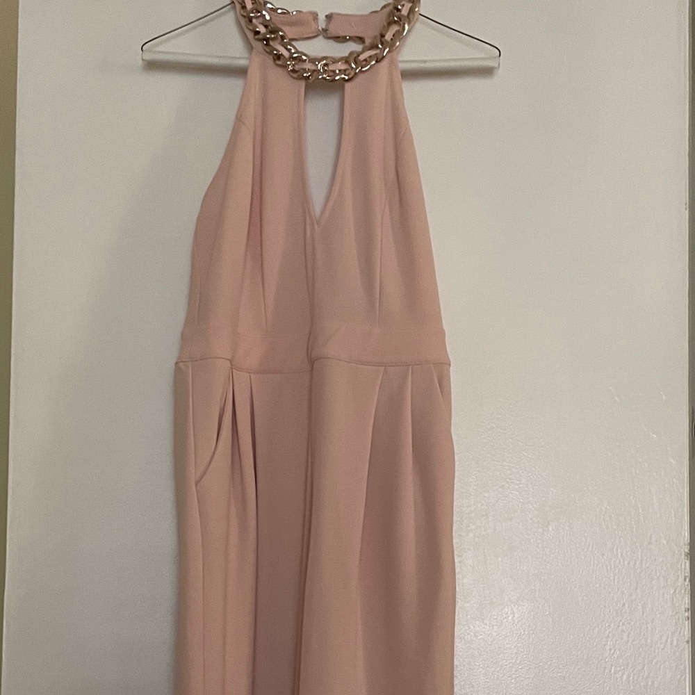 Halter top pink pant romper
